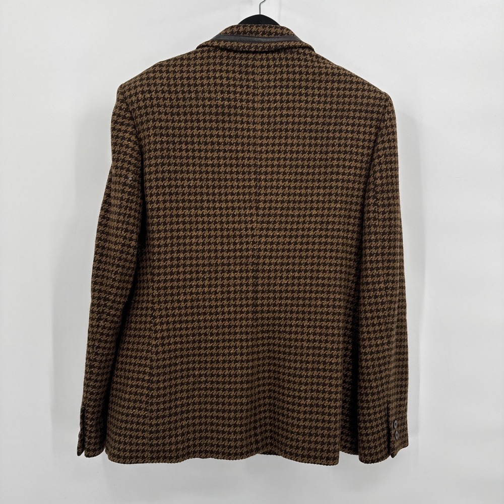 Talbots Herringbone Women Made In Italy Brown Wool Cashmere Silk Blend Blazer 14 - Picture 2 of 14